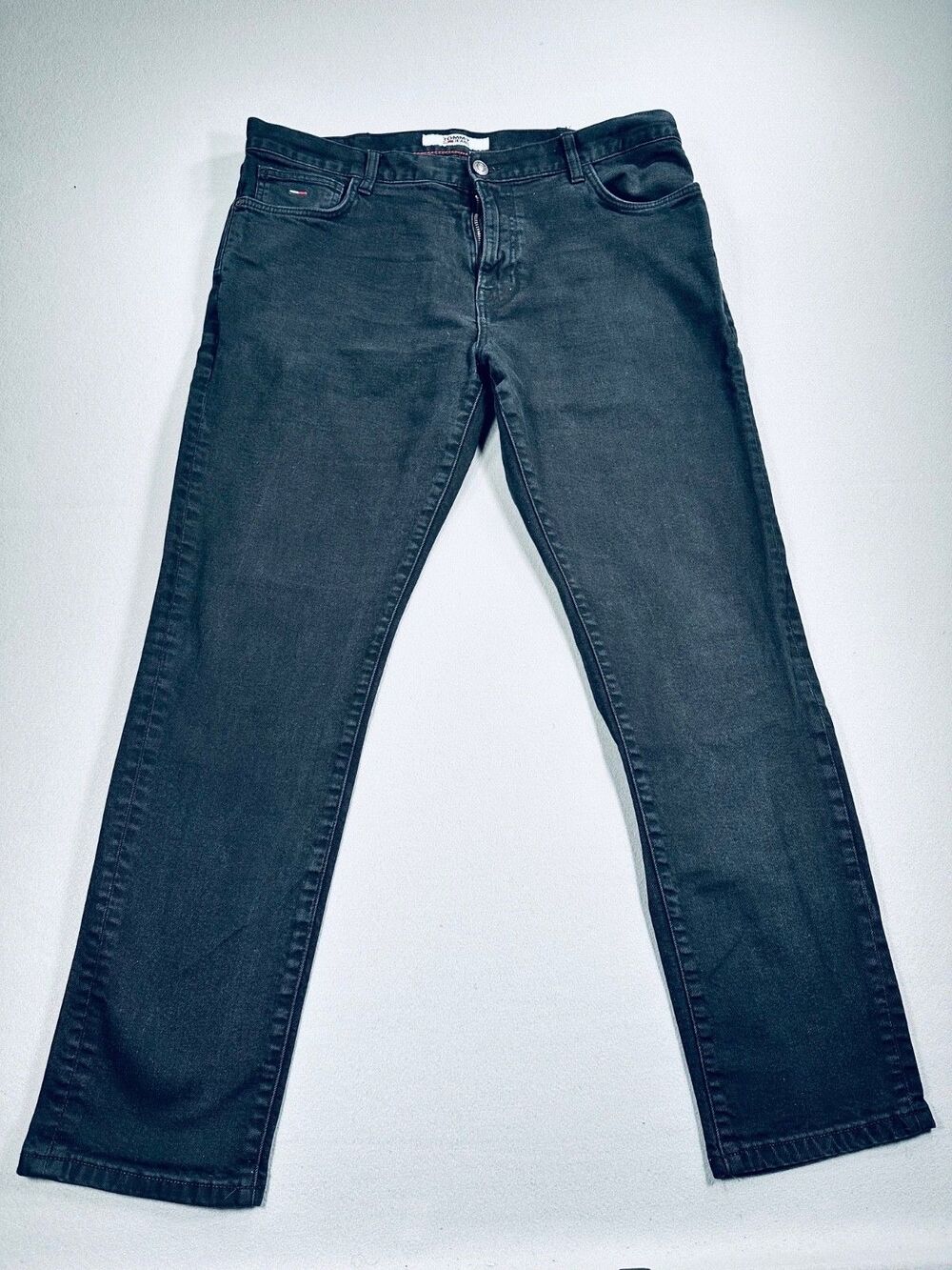 Tommy Jeans Slim Jeans Men’s 38x32 Black Denim Stretch Casual Pants Pre-Owned